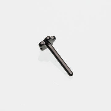 Detail View 1 of Implant Grade Titanium OneFit Threadless Blackline Flower Base Flat Back Stud Labret Bar Part